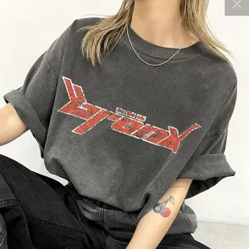 KOOKY'N/쿠키 BRONX 빈티지 라이크 로고 빅 TEE