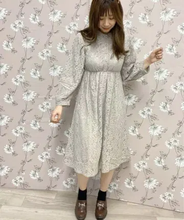 꽃무늬 핑크 베이지 롱 원피스 아프레 주르 Apresjour