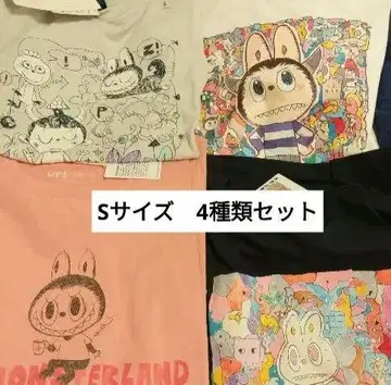 UNIQLO 팝마트 콜라보 S 사이즈 T셔츠 4종 세트