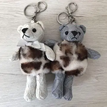 곰 봉제 인형 키링 2개 세트