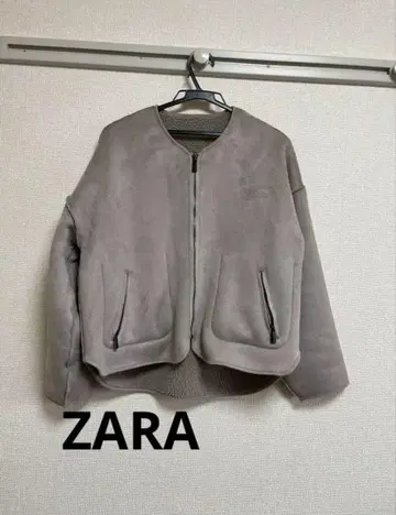 ZARA 아우터 리버서블 그레이 플리스 자라