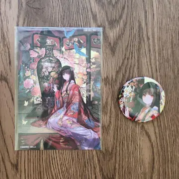 후지초코 에시 100인전 오사카 간사이 엑스포 캔뱃지 엽서