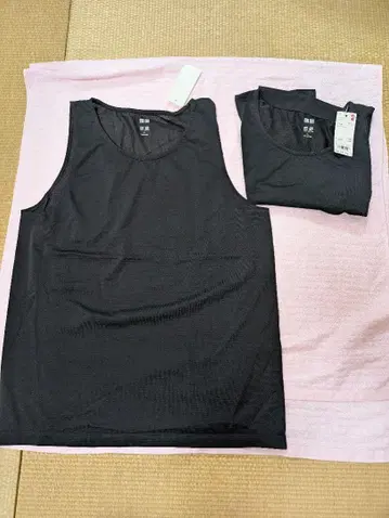 UNIQLO 드라이 EX 탱크탑 Black L 사이즈 2매 세트