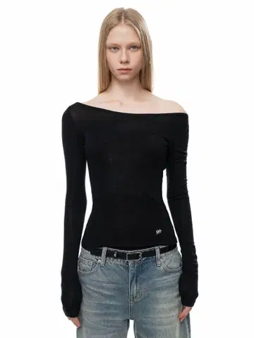 인기 여름/가을 대응 롱 타이트 상의, 심플한 외출 평상복에 최적