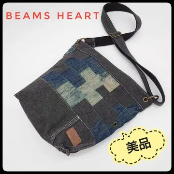 [ 새상품급 ] BEAMS HEART 데님 패치워크풍 숄더백