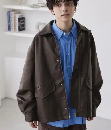 가죽 재킷 MONO-MART 합성 피혁 인기 짧은 기장