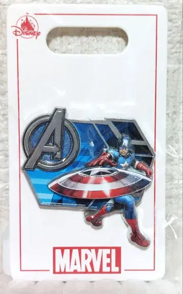 새상품급 MARVEL 어벤져스 캡틴 아메리카 핀 배지
