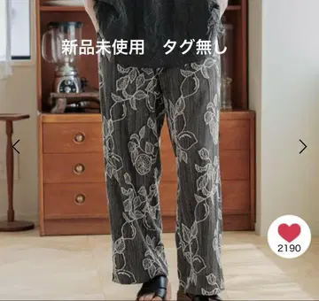 니코앤드 보타니컬 자카드 팬츠