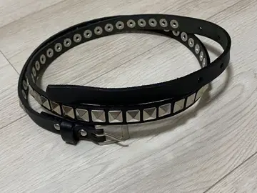 스터드 벨트 빈티지 블랙 구제 의류 잡화