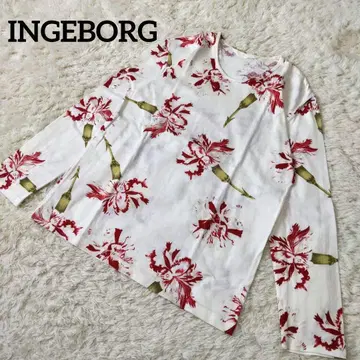 [ INGEBORG ] 잉게보그 긴팔 티셔츠 카네이션 면