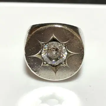 silver925 중후 지르코니아 컷 반지 59g