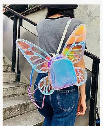 빛나는 나비 반사 백팩 미니백 오로라 컬러 몽환룩