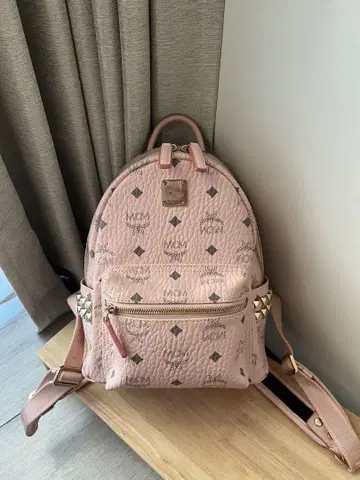 Mcm 백팩 파우더 핑크