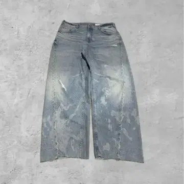 zara 데미지 가공 와이드 배기 데님 팬츠 y2k