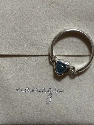 실버 하트 반지 블루 토파즈 17호