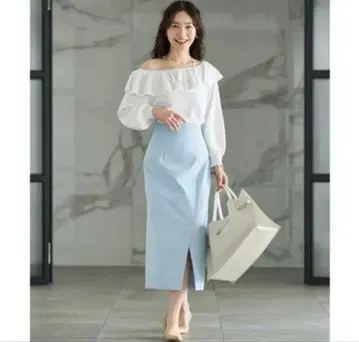 부티크 모자 꽁지 스커트 스카이블루 34
