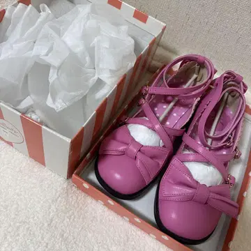 Angelic Pretty 티 파티 슈즈 짙은 핑크
