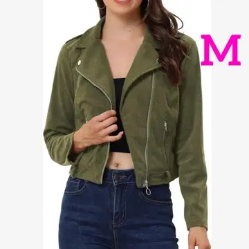 M 사이즈 오토바이 자켓 코듀로이 노치드 라펠 여성용