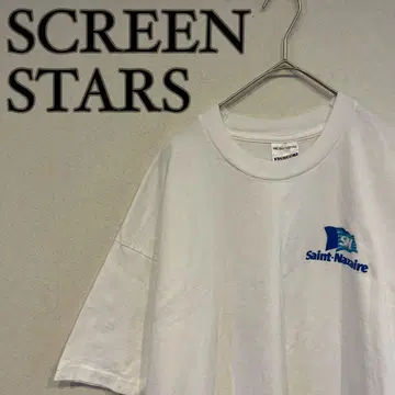 [ IRELAND 제조 ] SCREEN STARS 프린트 T셔츠 화이트