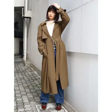 EMODA 래글런 맥시 트렌치코트