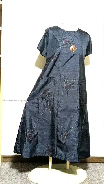 오시마 카스리 기모노 리메이크 롱 원피스 826
