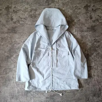 80s 유로 후드 블루종