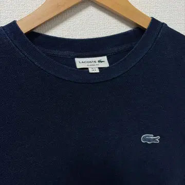 LACOSTE 인디고 염색 티셔츠 다크 인디고 US S