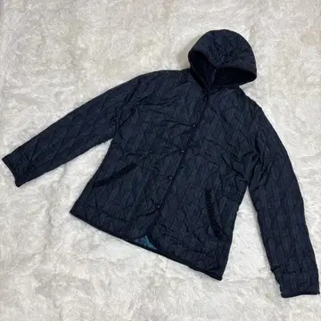 navy natural 퀼팅 자켓 후드 부착 다크 그린 L