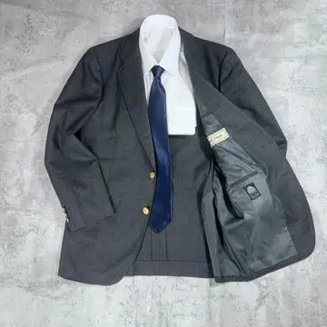 빅 MR.YORK 울 자켓 골드 버튼 그레이 계열