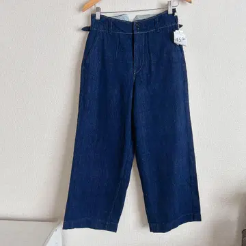 45R 미사용 인도 카디 데님 팬츠 네이비 나염