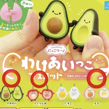 닛코리-노 와케아이코 마스코트 아보카도 체리 복숭아 가챠