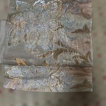 꽃무늬 자수 후쿠로 오비 금은