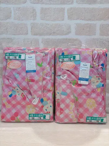 [ 초레어 ] 산리오 우사하나 커튼 체크 무늬 2002년 헤이세이 레트로