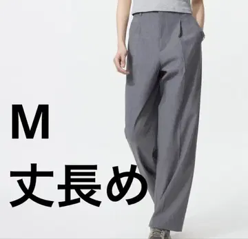 유니클로 턱 와이드 팬츠 M