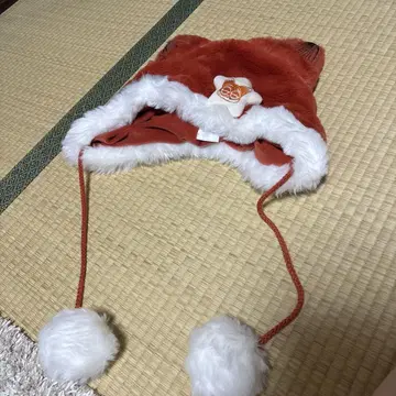 여우 귀 달린 퍼 모자