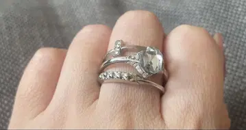 H.P.France 엘레강트 3연 실버 놋쇠 반지 14호 15호 18호