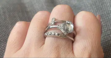 H.P.France 엘레강트 3연 실버 놋쇠 반지 14호 15호 18호