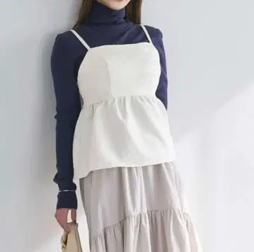 overE 자카드 뷔스티에 96 화이트