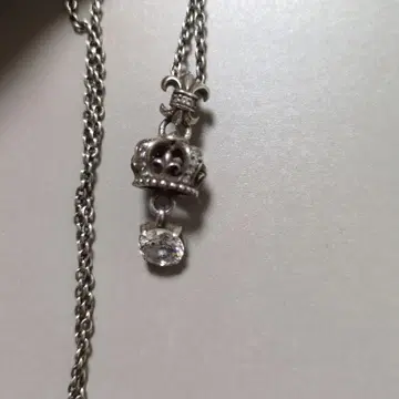 BLESS 크라운 모티브 실버 목걸이 925