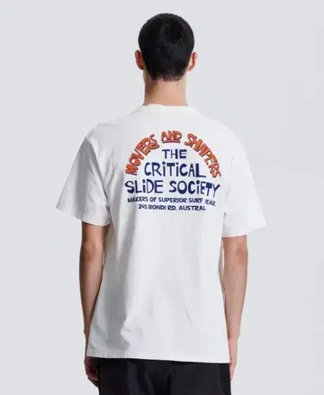 새상품 세일 크리티컬 슬라이드(TCSS) T셔츠 화이트 XL
