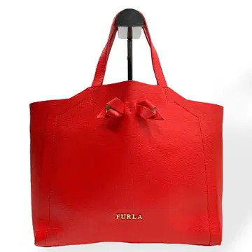 새상품급 FURLA 훌라 가죽 핸드백 파우치인백 오렌지