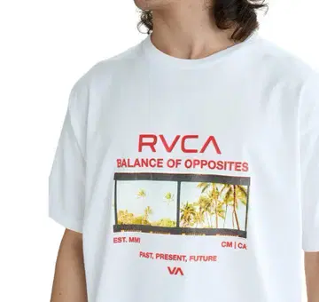 이번 시즌 새상품 세일 RVCA 루카 CONACT SS 티셔츠 화이트 L