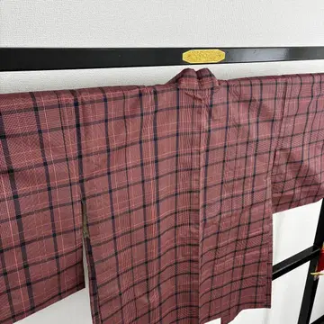화장 66 겉옷 격자 오시마 명주 순수 실크 멋진 디자인 U-8642