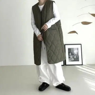 argue 퀼팅 베스트 카키