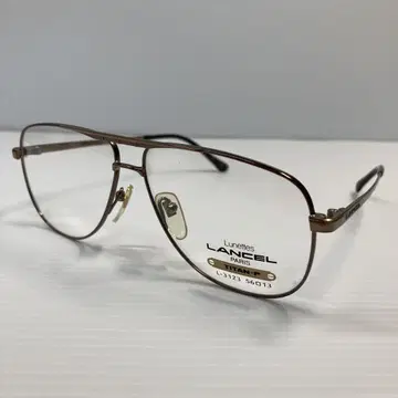 Lancel 안경 프레임 빈티지 미사용 남성용 신사 브라운