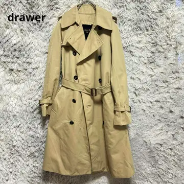 36 사이즈 드로어 drawer 트렌치코트 라이너 포함 안감 체크