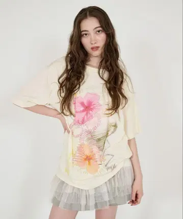 TINA: JOJUN 플라워 콜라주 오버 셔츠