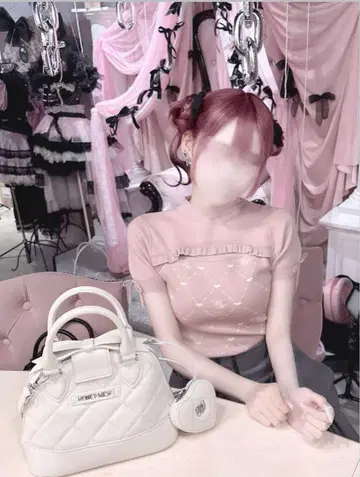 HONEYMEW MW 모노그램 상의 핑크 허니뮤우