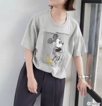WIFFLE 위플 별주 Mickey 미키 패치워크 T 그레이