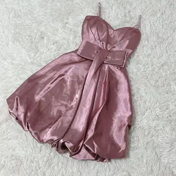 [ c5791 ] 새상품급 원피스 핑크 새틴풍 슬리브리스 미니 드레스